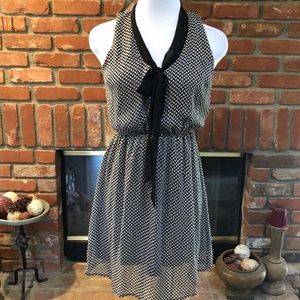 Vintage Secretary Black & White Babydoll Dress